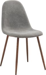 Lyna Side Chair (Set of 4 - Grey & Walnut) 