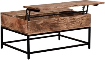 Ojas Lift-Top Coffee Table (Natural Burnt) 