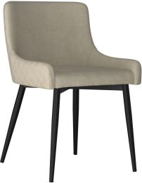 Bianca Side Chair (Set of 2 - Beige & Black Leg) 