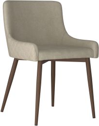 Bianca Side Chair (Set of 2 - Beige & Walnut Leg) 