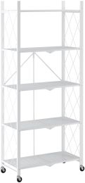 Quby 5-Tier Folding Shelf (White) 