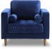 Bente Tufted Velvet Lounge Chair (Blue)