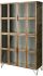 Brown Wood & Metal Glass Door