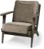 Olympus Accent Chair (Brown Velvet Covered Wooden Frame)