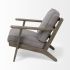 Olympus Accent Chair (Flint Grey Fabric Covered Wooden Frame)