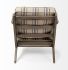 Olympus Accent Chair (Striped Brown Jute Wrapped Wooden Frame)