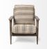 Olympus Accent Chair (Striped Brown Jute Wrapped Wooden Frame)