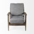 Olympus Accent Chair (Castlerock Grey Fabric Wrapped Brown Wooden Frame)