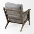 Olympus Accent Chair (Castlerock Grey Fabric Wrapped Brown Wooden Frame)