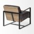 Stamford Accent Chair (Black Genuine Leather Wrapped Metal Frame)