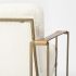 Watson Accent Chair (Cream Fabric Wrap Gold Metal Frame)
