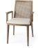 Light Brown Wood with Cream Fabric Seat & Cane Back