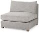 Valence Modular Sofa (3 Piece Set with Ottoman - Medium Grey)