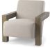 Sovereign Accent Chair (Beige Fabric Upholstered With Wood Frame)