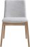 Deco Oak Dining Chair (Set of 2 - Light Grey)