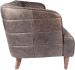 Magdelan Tufted Leather Sofa (Antique Ebony)