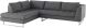 Janis Sectional Sofa (Left - Dark Grey Tweed with Silver Legs)