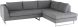 Janis Sectional Sofa (Right - Shale Grey with Silver Legs)