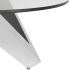 Como Coffee Table (Silver with Glass Top)