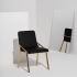 Nika Dining Chair (Black with Gold Frame)