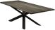 Couture Dining Table (Long - Oxidized Grey Oak with Black Base)