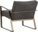 Kristoffer Lounge Chair (Vintage Steel Grey Leather)