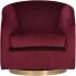 Hazel Swivel Lounge Chair (Burgundy Sky)