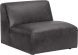 Armless Chair - Marseille Black Leather