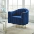 Cortina Accent Chair (Blue & Silver)