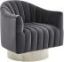 Cortina Accent Chair (Grey & Silver)