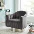 Cortina Accent Chair (Grey & Silver)