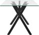 Stark & Rizzo 7 Piece Dining Set (Black Table & Grey Velvet Chair)