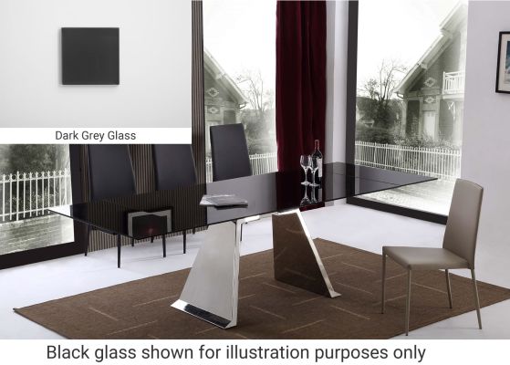 Penthouse Extendable Dining Table (Dark Grey)