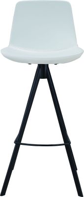 Sandy Counter Stool (White with Metal Base)