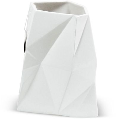 Facet Vase (7 Inch - White )