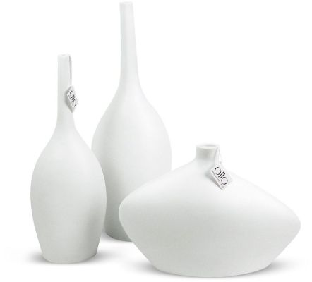 Bottle Vase (10 In - White)