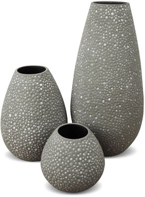 Drop wide Vase (8.6 In - Lunar Grey)