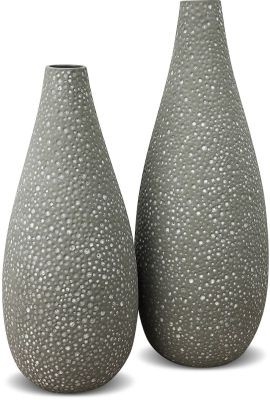 Drop Slim Vase (15.7 In - Lunar Grey)
