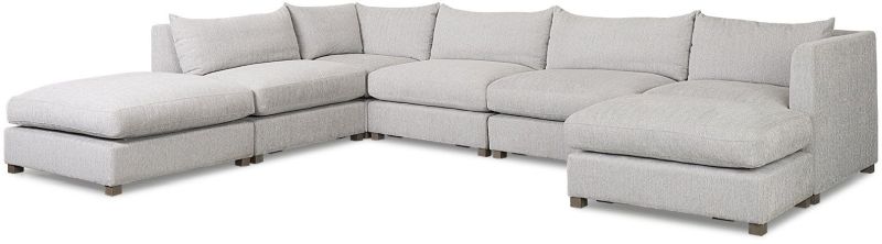 Valence Modular Sofa (7 Piece Set - Light Grey)