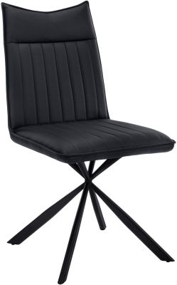 Alloa Dining Chair (Set of 2 - Black & Black Legs)