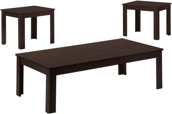 Elmson Table Set (3 Piece Set - Cappuccino)