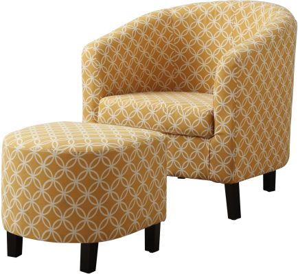 Pristina Accent Chair (2 Piece Set - Burnt Yellow)