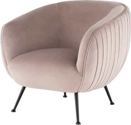 Sofia Occasional Chair (Blush with Black Legs)