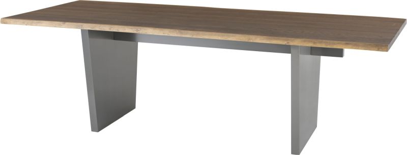 Aiden Dining Table (Medium - Seared Oak with Graphite Legs)