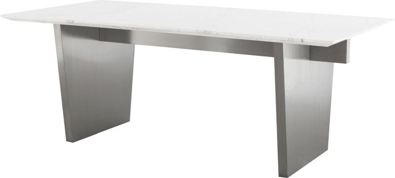 Aiden Dining Table (Short - White with Graphite Legs)