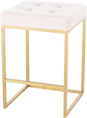Chi Counter Stool (Powder Pink with Gold Frame)