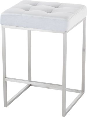 Chi Counter Stool (Ice Blue with Silver Frame)