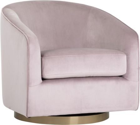 Hazel Swivel Lounge Chair (Blush Sky)