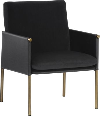 Bellevue Lounge Chair (Abbington Black & Bravo Black)