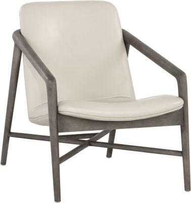 Cinelli Lounge Chair (Ash Grey & Astoria Cream Leather)